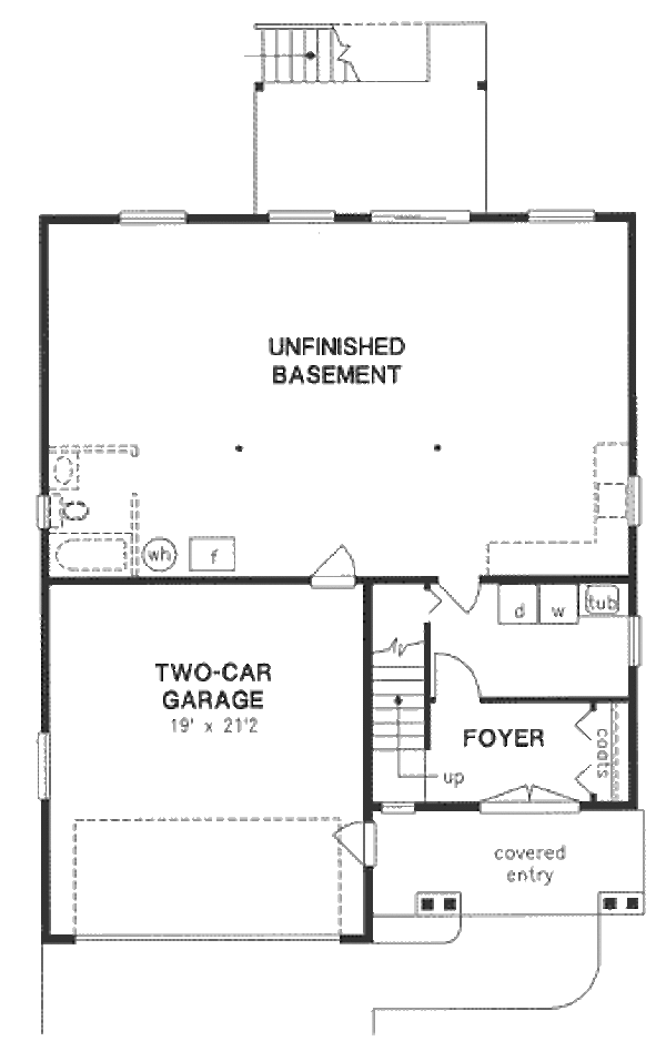 House Blueprint - Traditional Floor Plan - Lower Floor Plan #18-273