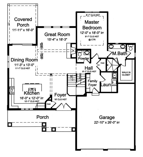 Home Plan - Country Floor Plan - Main Floor Plan #46-891
