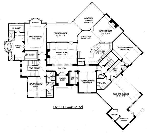 European Floor Plan - Main Floor Plan #413-802