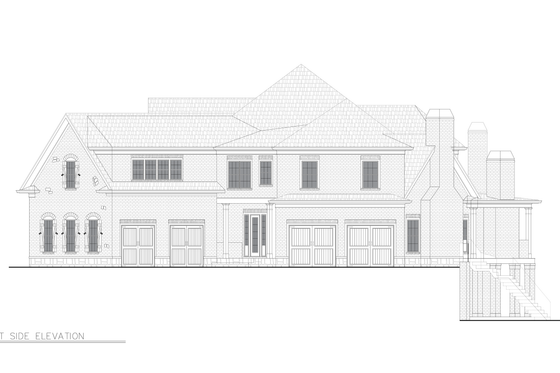 Exterior - Other Elevation 2 for Traditional House Plan #54-703 - 3 bed, 2 bath