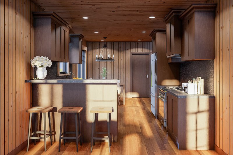 Home Plan - Interior - Kitchen for Craftsman House Plan #17-2814 - 4 bed, 2 bath