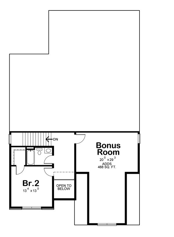 Architectural House Design - Craftsman Floor Plan - Upper Floor Plan #20-2280