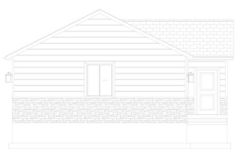 Dream House Plan - Exterior - Other Elevation 2 for Ranch House Plan #1060-330 - 1 bed, 1 bath