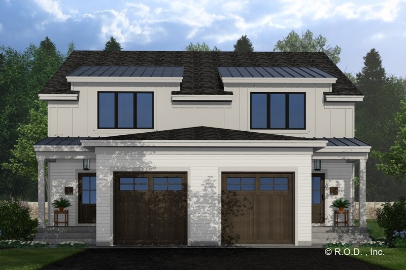 House Design - Exterior - Front Elevation 3 for Farmhouse House Plan #51-1315 - 2 bed, 2.5 bath