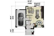 Contemporary Style House Plan - 3 Beds 1 Baths 1190 Sq/Ft Plan #25-4572 