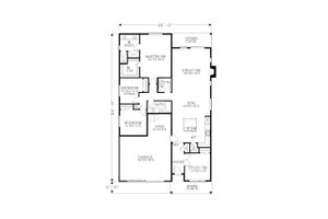 Floor Plan - Main Floor for Craftsman House Plan #53-639 - 4 bed, 2 bath