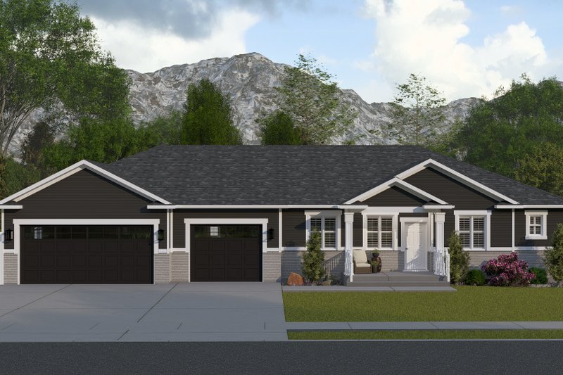 House Blueprint - Exterior - Front Elevation 5 for Craftsman House Plan #1060-475 - 2 bed, 3 bath
