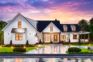 Exterior - Front Elevation 6 for Farmhouse House Plan #54-488 - 3 bed, 3.5 bath