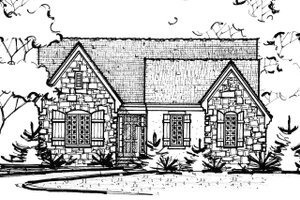 Exterior - Front Elevation 3 for Ranch House Plan #20-2285 - 3 bed, 2 bath