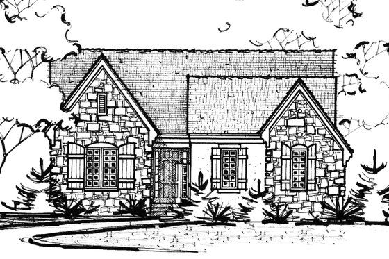 Exterior - Front Elevation 3 for Ranch House Plan #20-2285 - 3 bed, 2 bath