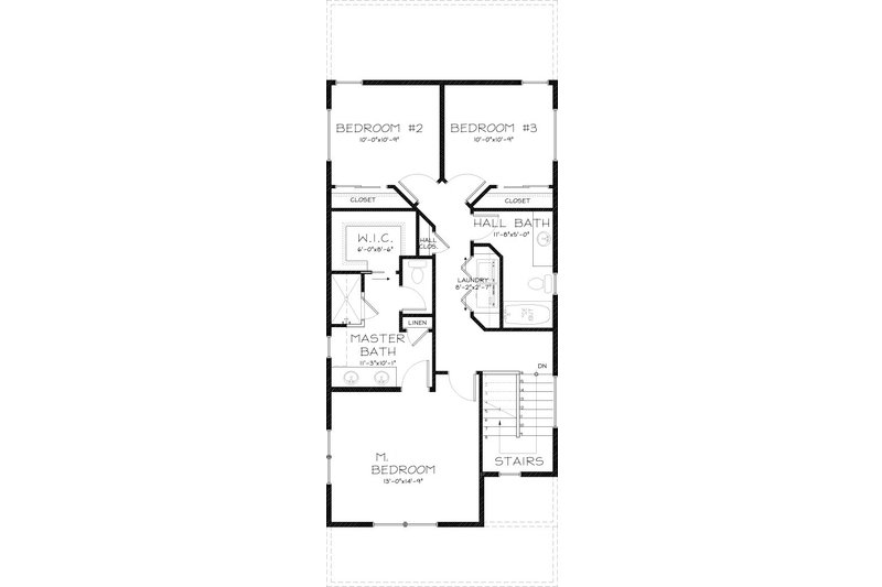 Architectural House Design - Floor Plan - Upper Floor for Craftsman House Plan #895-149 - 3 bed, 2.5 bath