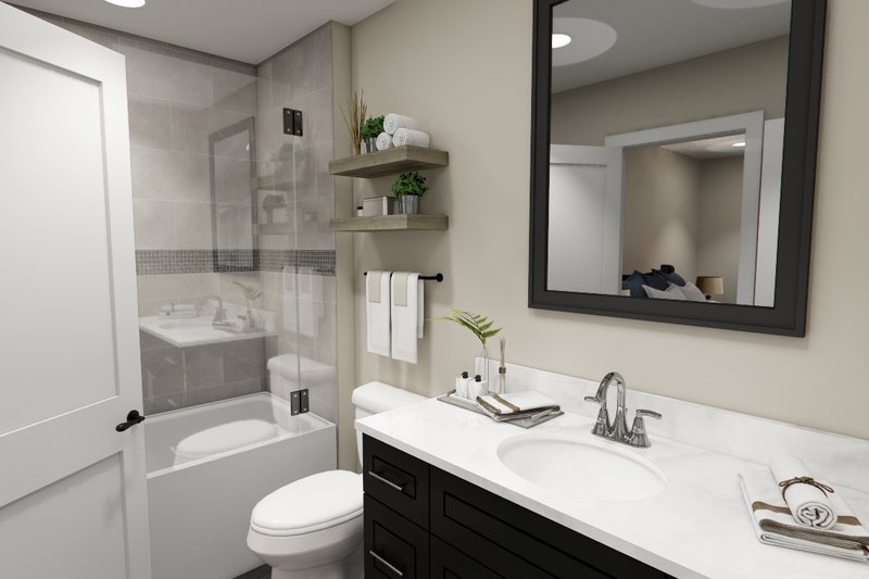 House Blueprint - Interior - Bathroom 1 for Bungalow House Plan #51-1384 - 4 bed, 3.5 bath