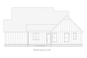 Exterior - Rear Elevation for Farmhouse House Plan #1074-127 - 3 bed, 2.5 bath