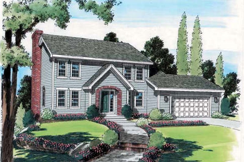 Traditional Style House Plan - 4 Beds 2.5 Baths 2042 Sq/Ft Plan #312-387