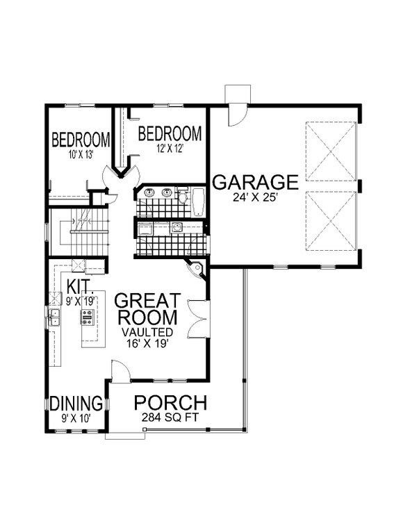 Farmhouse Floor Plan - Main Floor Plan #112-276