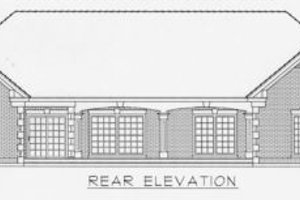 Exterior - Rear Elevation for Ranch House Plan #112-135 - 3 bed, 2.5 bath