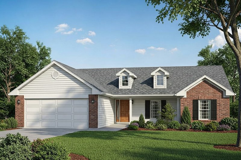 Dream House Plan - Ranch Exterior - Front Elevation Plan #22-522