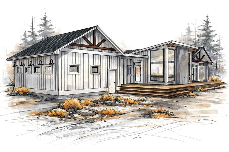 House Blueprint - Exterior - Other Elevation 2 for Bungalow House Plan #1101-68 - 3 bed, 3.5 bath