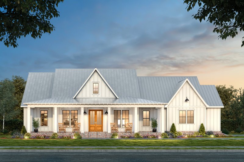 Home Plan - Farmhouse Exterior - Front Elevation Plan #1074-112