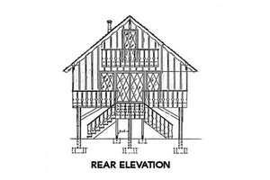 Exterior - Rear Elevation for Bungalow House Plan #312-761 - 4 bed, 1 bath
