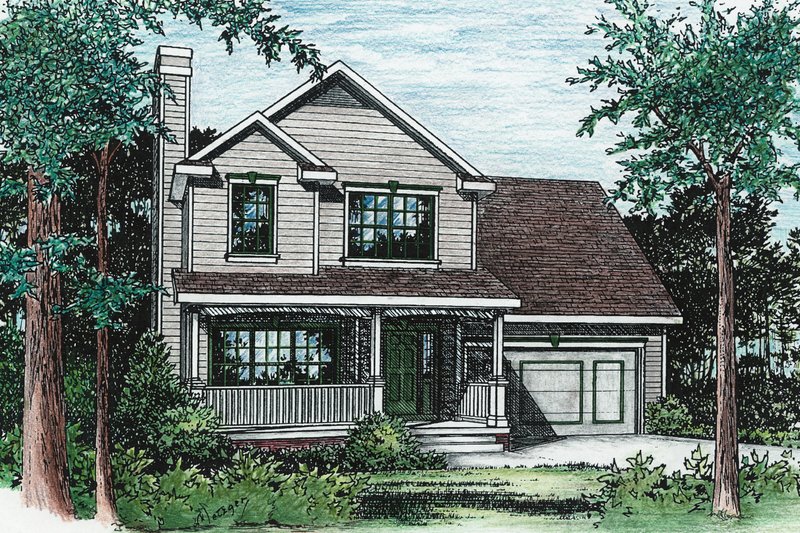 Traditional Style House Plan - 3 Beds 2.5 Baths 1499 Sq/Ft Plan #20 ...