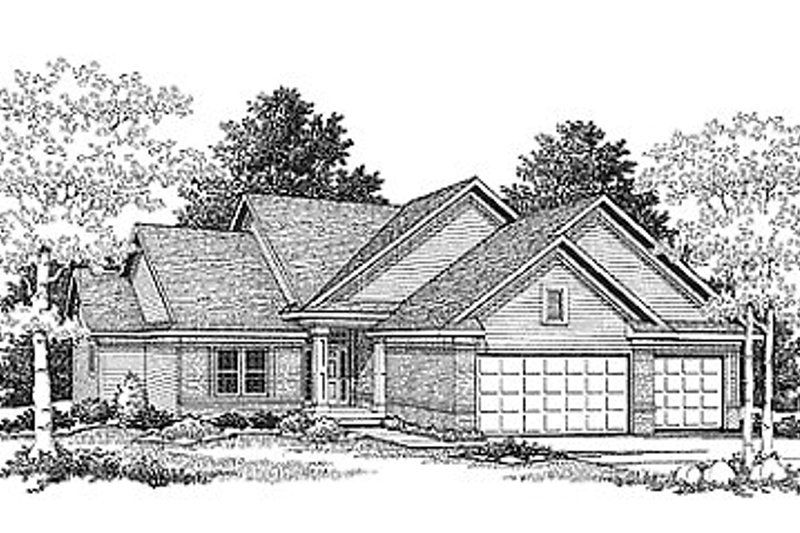 Traditional Style House Plan - 3 Beds 2.5 Baths 1898 Sq/Ft Plan #70-232
