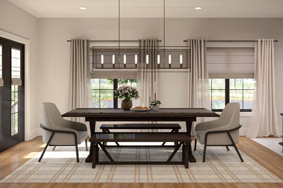 Interior - Dining Room for Farmhouse House Plan #455-687 - 4 bed, 2.5 bath