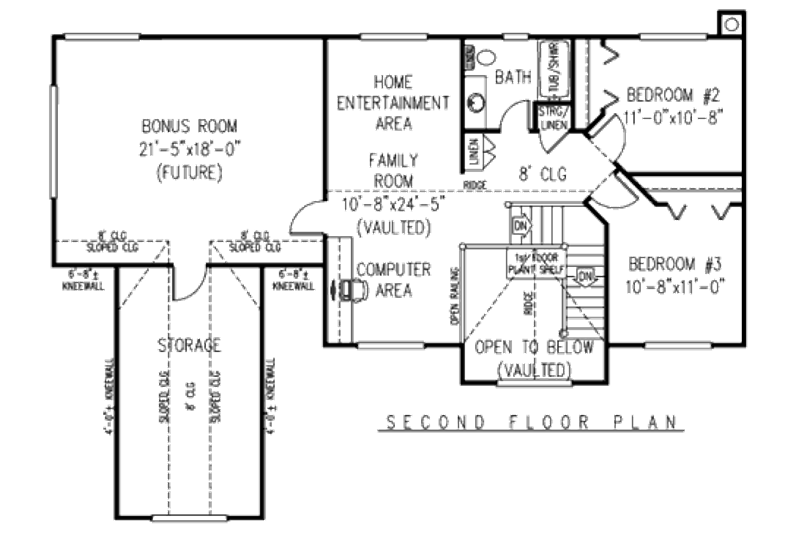 House Plan Design - Floor Plan - Upper Floor for Country House Plan #11-226 - 4 bed, 2.5 bath