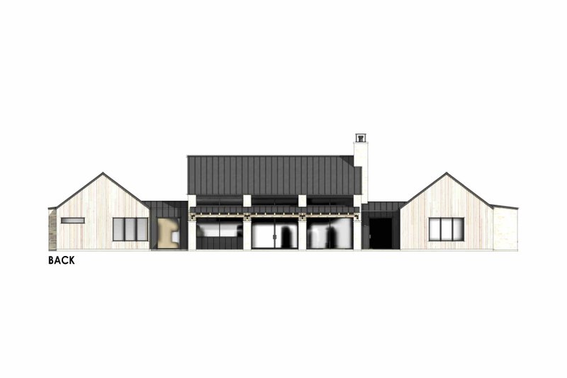 House Design - Exterior - Rear Elevation 1 for Modern House Plan #1096-58 - 4 bed, 3.5 bath