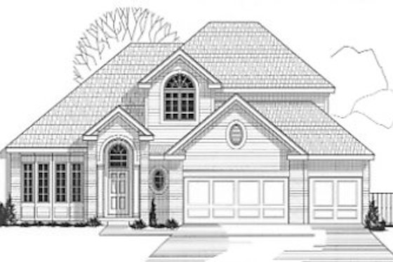 Exterior - Front Elevation for Traditional House Plan #67-219 - 4 bed, 3 bath