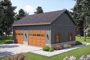 House Blueprint - Exterior - Front Elevation for Country House Plan #932-1414, 0 bath