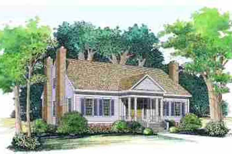 House Blueprint - Colonial Exterior - Front Elevation Plan #72-327