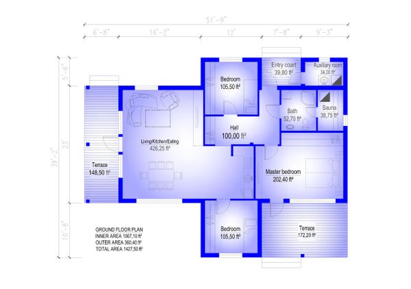 Cabin Floor Plan - Main Floor Plan #549-25