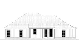 Exterior - Rear Elevation for Farmhouse House Plan #430-207 - 4 bed, 2 bath