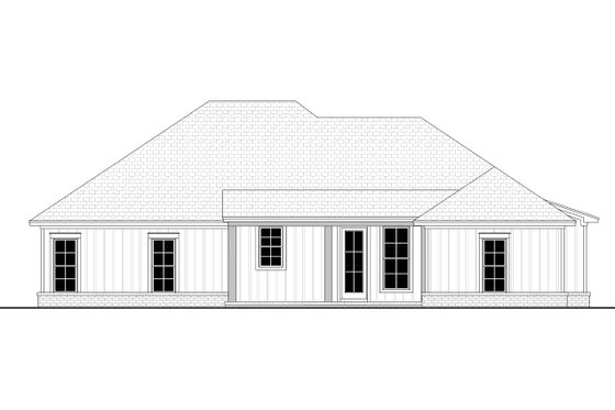 Exterior - Rear Elevation for Farmhouse House Plan #430-207 - 4 bed, 2 bath