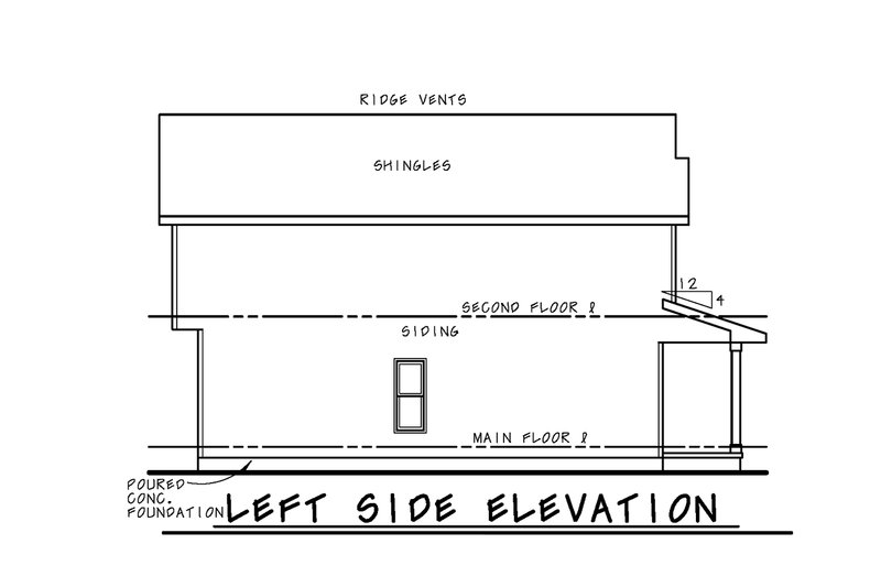 House Blueprint - Exterior - Other Elevation for Traditional House Plan #20-2501 - 3 bed, 2.5 bath