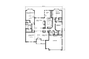 Floor Plan - Main Floor for Mediterranean House Plan #515-68 - 3 bed, 2.5 bath