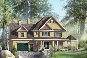 Country Exterior - Front Elevation Plan #25-4686