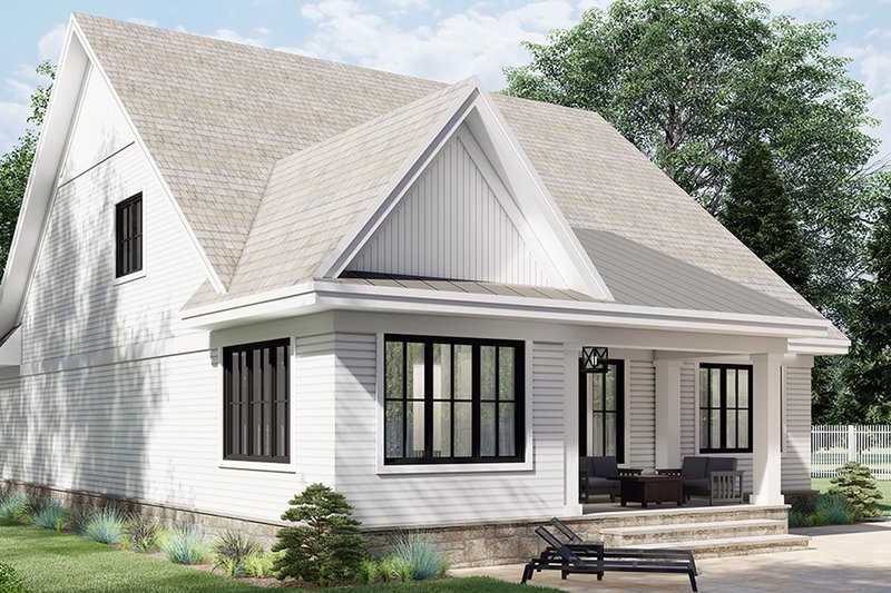 Architectural House Design - Exterior - Rear Elevation 1 for Farmhouse House Plan #51-1165 - 4 bed, 3.5 bath