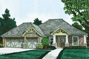 Ranch Exterior - Front Elevation Plan #310-1311