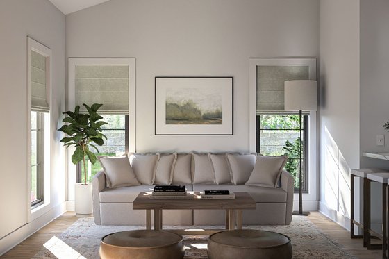 Interior - Family Room 1 for Modern House Plan #455-366 - 1 bed, 1 bath