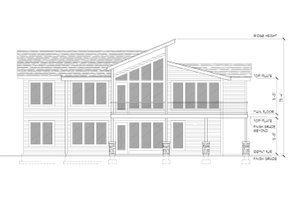 Exterior - Rear Elevation for Contemporary House Plan #112-195 - 4 bed, 3.5 bath