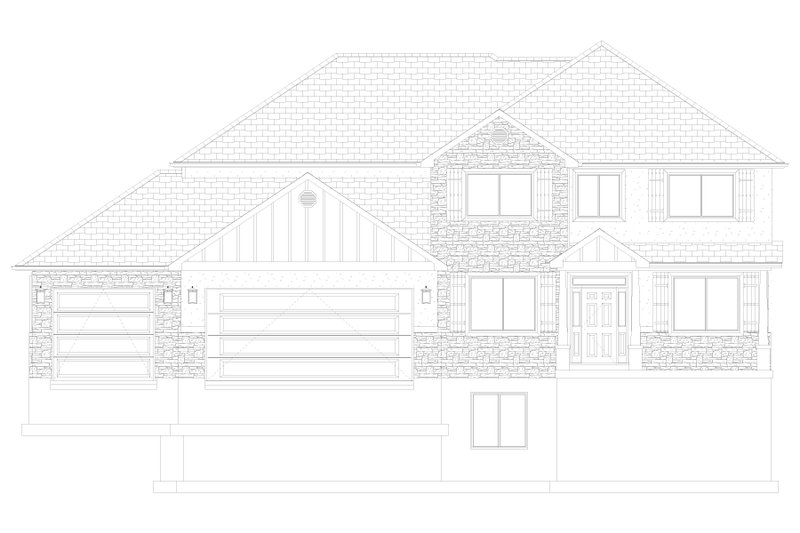 House Design - Exterior - Front Elevation 5 for Farmhouse House Plan #1060-262 - 4 bed, 2.5 bath
