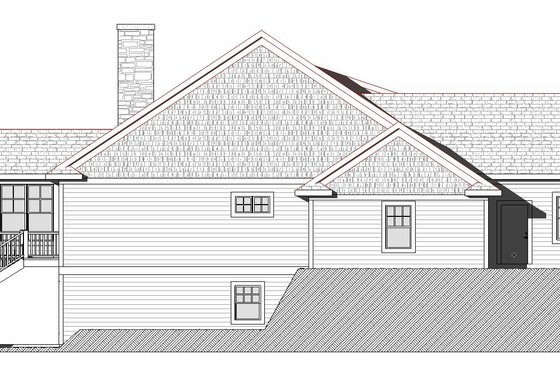 Exterior - Other Elevation 1 for Traditional House Plan #901-144 - 3 bed, 2.5 bath