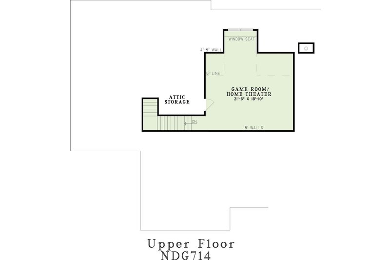 House Blueprint - Floor Plan - Upper Floor for Traditional House Plan #17-586 - 4 bed, 2 bath