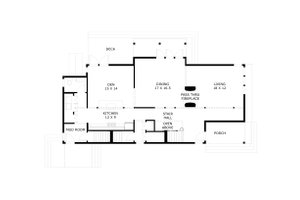 Floor Plan - Main Floor for Craftsman House Plan #925-4 - 5 bed, 3.5 bath
