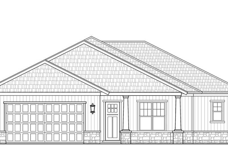 Architectural House Design - Exterior - Front Elevation 3 for Craftsman House Plan #938-98 - 3 bed, 2 bath