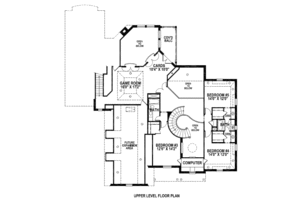 Floor Plan - Upper Floor for European House Plan #141-189 - 5 bed, 4.5 bath