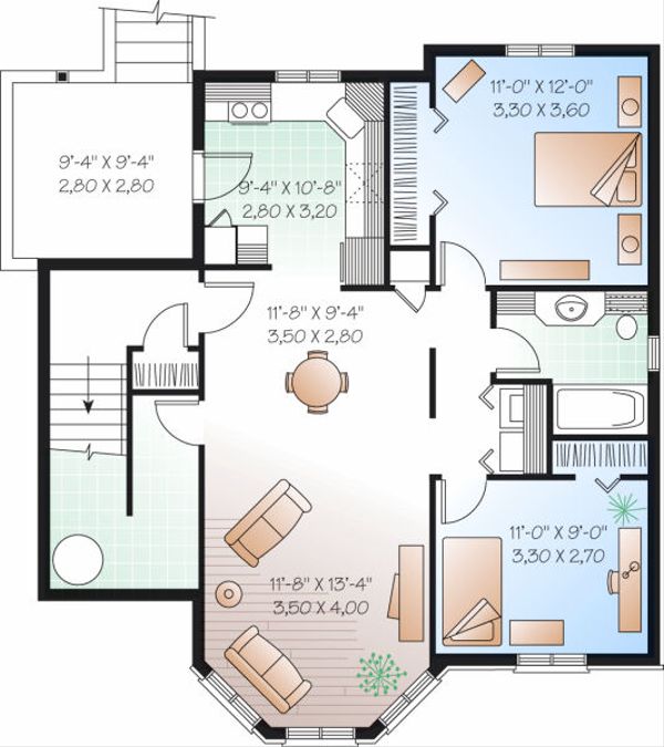 Dream House Plan - European Floor Plan - Lower Floor Plan #23-773