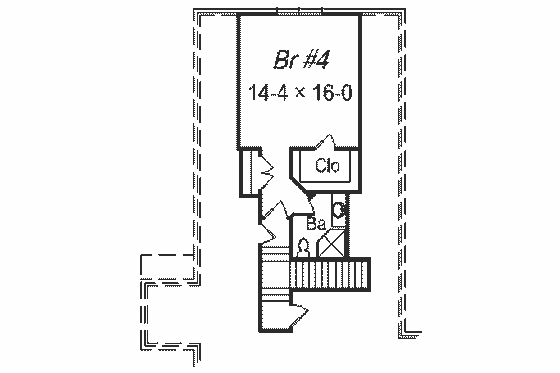 Floor Plan - Upper Floor for European House Plan #329-292 - 4 bed, 3.5 bath